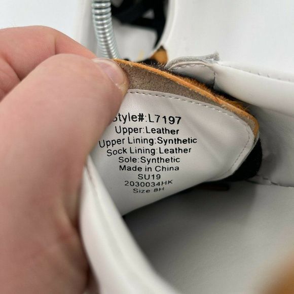 J. Crew Saturday Sneakers L7197 Womens Size 8 White Leather Leopard Trim - Picture 9 of 10